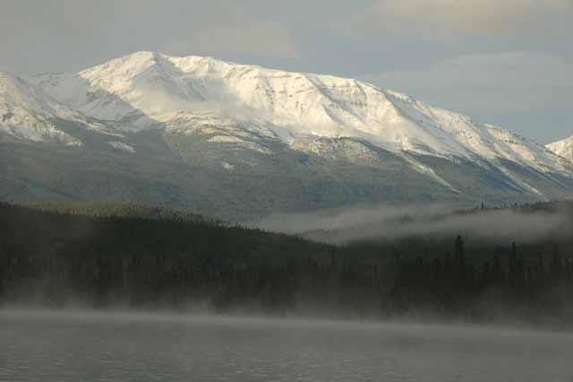 the mountains from Pyramid Lake
